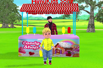 create cute cartoon animations for kids nursery rhymes songs
