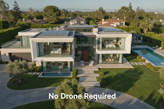 create a cinematic ai drone style property video from your photos in 4k