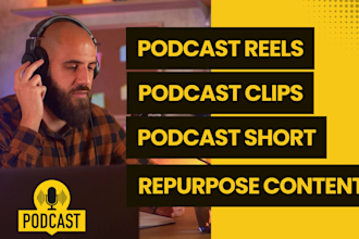 create a podcast intro trailer repurpose content into reels