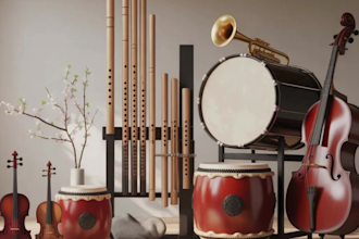 record authentic shinobue, taiko, ska and spring quartet for your music