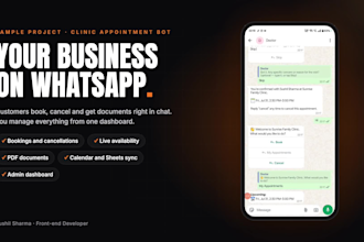 build a whatsapp booking and enquiry bot for your business