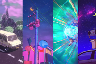create lofi loop animation, animated loop, lofi video and anime background