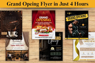 do birthday, website launch, event, or grand opening flyer