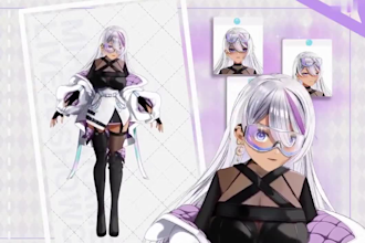 create and rig 3d vtuber model, vroid,  vrchat, and quest