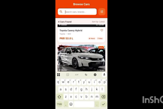 design modern car marketplace app UI and admin dashboard