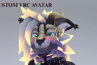 do custom vrchat avatar furry avatar 3d vr character model nsfw 3d vrchat avatar