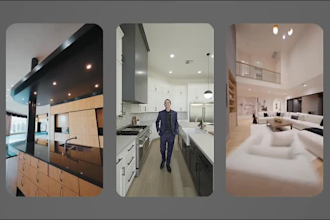 edit professional real estate videos with speed ramp, transitions, music