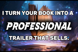 create a cinematic book trailer video to promote your novel
