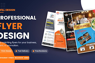 design professional custom flyer for your brand