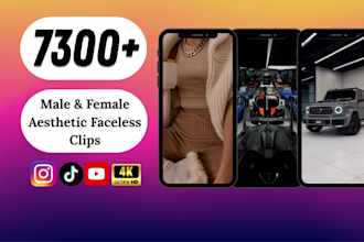 create 7300 faceless youtube shorts, instagram, tiktok