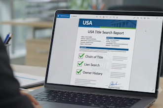 do USA property title search, chain of title report