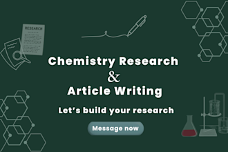 write chemistry research articles and summaries for you