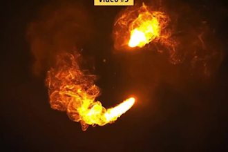 create cinematic fire flame logo reveal intro animation video