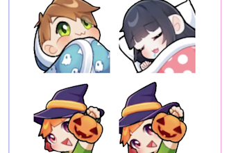 draw cute chibi twitch emotes for you