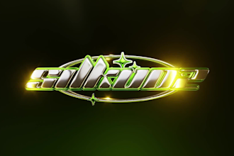 design 3d y2k streetwear logo animation for your brand