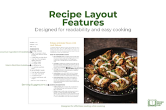 design a professional cookbook interior for amazon KDP