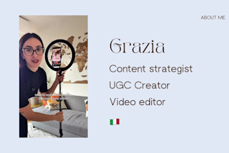 create services, digital products ugc video ads in italian