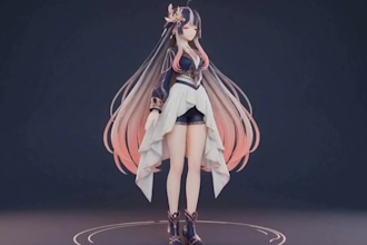 design anime 3d character, vtuber model, vroid, and vrchat avater in blender