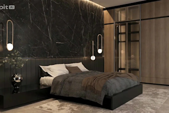 do interior design house apartment with 3d rendering