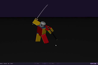 create high quality roblox animation, combat, cinematic scenes