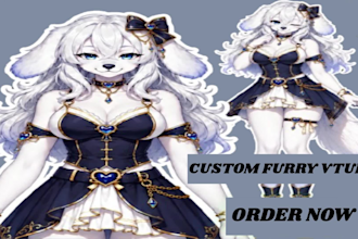 create furry vtuber model live2d vrchat avatar 3d fursona vtuber avatar