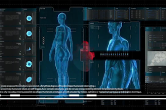 create futuristic sci fi hud animation and holographic interface