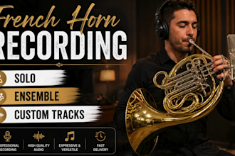 frech horn recording solo, ensemble custom tracks