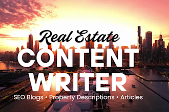 seo real estate blogs, articles and property descriptions