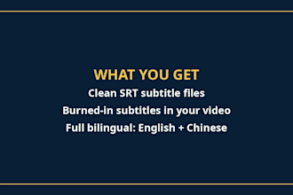 create accurate english or chinese subtitles for your videos