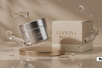 luxury skin care cosmetic branding kit packagin and brand identity for beauty
