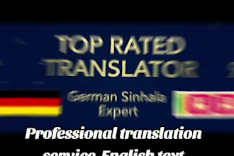 translate english to sinhala documents accurately