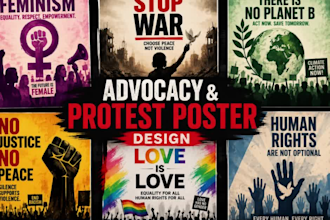 design urgent  protest and awareness campaign posters