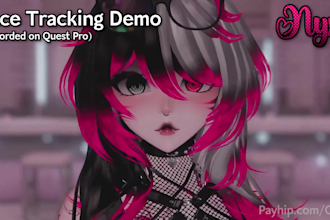 fix and create nsfw anime vrchat, 3d character rigging face tracking pc or quest