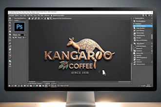 design a premium photorealistic 3d metallic logo for your business