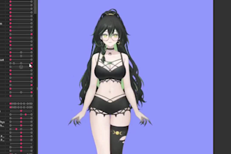 design 3d vtuber model live 2d vtuber model live2d vtuber rigging anime vtuber