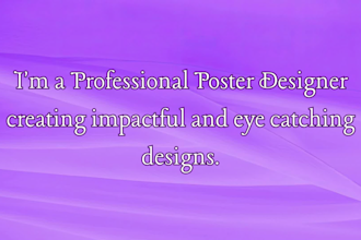 create professional and modern digital posters