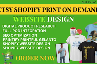 etsy shopify print on demand pod store printify printful gelato shopify pod SEO
