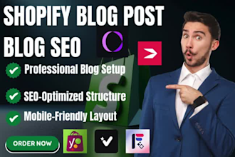 setup shopify store blog dropinblog yoast content marketing vizby fiidom seowill