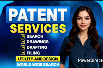 do patent search, drafting and filing of your product
