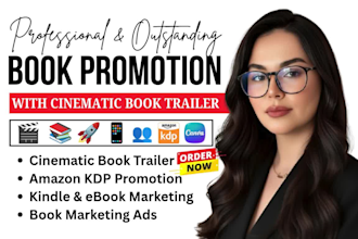 book promotion cinematic trailer video marketing amazon KDP kindle ebook promo