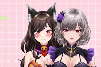 design premium vtuber model for streaming anime vtuber avatar and lived rigging