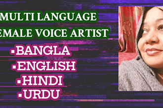 do professional multilingual voiceover for you