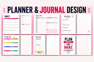 etsy digital planner, journal formatting, digital canva journal, kdp journal