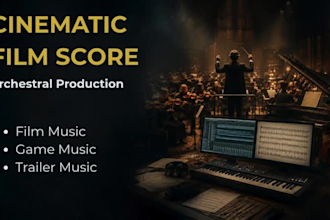 compose and produce cinematic film score and orchestral music for your project