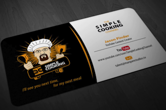 design a minimalist kitchen appliance cookware business card for amazon fba