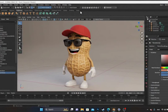 create custom 3d ar vtuber filter burnt peanut for snap camera and lens studio