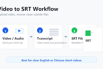 create srt subtitles for your short video