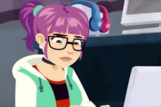 2d music video animation, 2d cartoon animation, 2d animated style animation