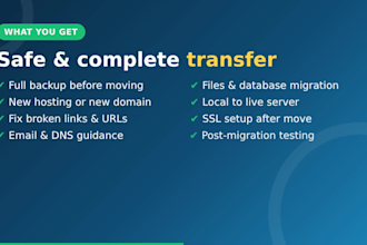 migrate or transfer wordpress website to new hosting or domain, no downtime
