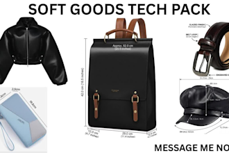 design handbag tech pack soft goods design ladies fashion bag design jacket